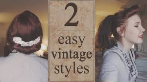Trends in fashion and hairstyling offer us new ideas every season, twice a year. Quick Easy Vintage Hairstyles Youtube
