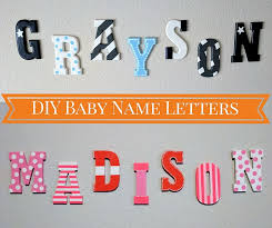 Baby Boy Diy Painted Wooden Letters