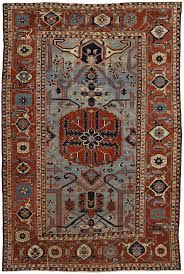 9 x 14 antique persian serapi rug 74059