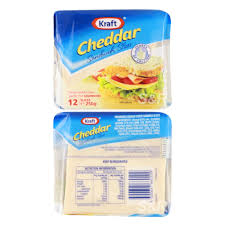 kraft cheddar sandwich slices 250g