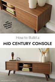 how to build a mid century console