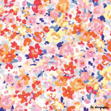 Tissu Petit flou - Multicolore | Tissu au mètre - La Droguerie