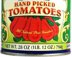 Gambar 2 (28 ounce) cans whole peeled tomatoes, crushed by hand