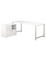 Simpli home sawhorse office desk, medium saddle brown: Bush Business Furniture 400 Series Table Desk With Storage 72 W X 30 D White Premium Installation Office Depot