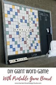 diy giant word game with printable game