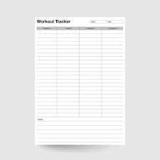 workout tracker printable workout log