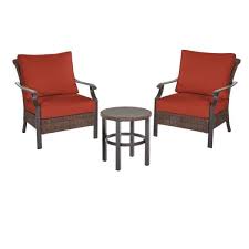 Brown Steel Outdoor Patio Chair Set