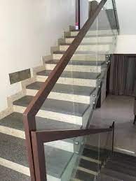 Stairs Designer Wooden Glass Handrail