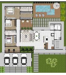 House Floor Plan With Swimming Pool