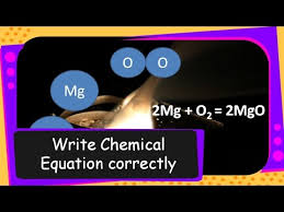 chemical equation correctly