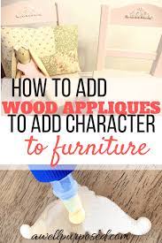 applying wood appliques to furniture