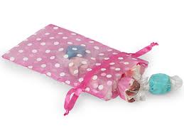 pink organza favor bags 4x6