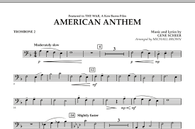 How to play american national anthem on harmonica? Michael Brown American Anthem From The War Trombone 2 Sheet Music Download Pdf Score 287518