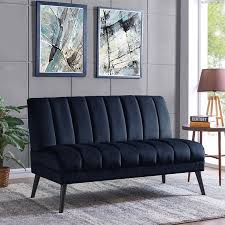 This armless loveseat boasts a mid century modern design that will elevate any room in your home. Get The Harmon Mid Century Modern Armless Loveseat In Navy Blue Velvet From Walmart Now Accuweather Shop