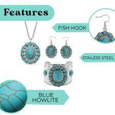 lc howlite costume jewelry set