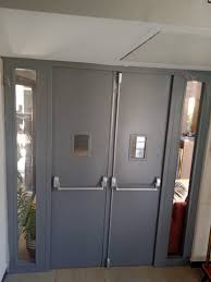 gi double door fire doors powder coated