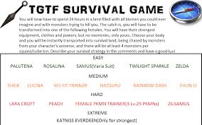 tgtf survival game transformation
