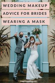 bridal mask on their wedding day