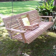 build a wood porch swing with cup