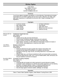 Resume Cover Letter Samples For Truck Drivers Curriculum