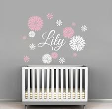 Our wall decals are simple to install by peel and stick like a large sticker. Amazon Com Custom Flowers Name Wall Decal Girls Kids Room Decor Nursery Wall Decals Flower Decals For Girls Room 40wx32h Baby
