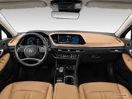 When hyundai introduced the sonata turbo at home in south korea at the end of march, the stylish sedan was presented alongside the sonata hybrid at the 2019 seoul motor show. 2020 Hyundai Sonata Hybrid Pictures Dashboard U S News World Report
