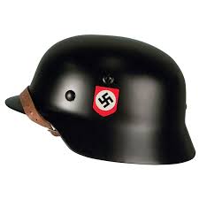 WWII Gear - German WWII M40 Helmet Black SS Reproduction 3 Sizes