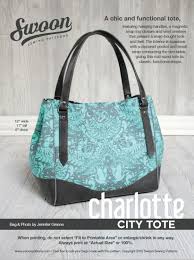 All patterns are designed to print on standard household printers. Charlotte City Tote Swoon Sewing Patterns