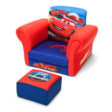 Find great deals on ebay for disney cars kids. Disney Pixar Lightning Mcqueen Cars Club Kids Chair With Ottoman Set In Blue Red Click Image For Mo Childrens Chairs Upholstered Chairs Chair And Ottoman Set