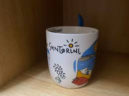 greece santorini souvenir mug