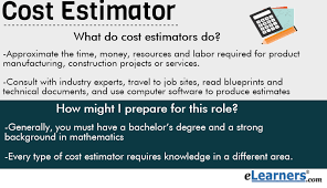 what do cost estimators do elearners