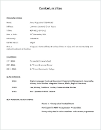 Basic Resume Format For Freshers Doc A Simple Example Examples In