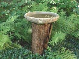Diy Bird Bath Tree Stump Planter