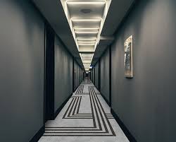 grey cut striped corridor carpet homedec