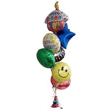 colorful birthday balloon bouquet y