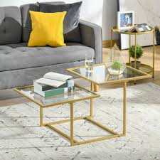 Small Accent Side Table W Metal Legs