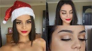 holiday makeup tutorial gold eyes