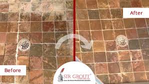 redding customer s slate shower floor