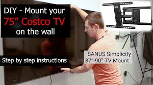 mount your 75 costco tv on the wall