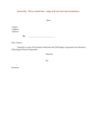 simple child support agreement letter
