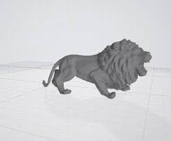 fichier stl lion rugissant objet