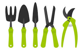 Collection Of Garden Tools Isolated