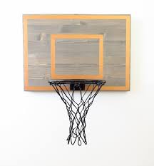 Gray With Copper Wood Basketball Hoop