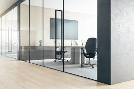Glass Door With Modern Conference Table