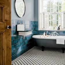 blue bathroom tiles for floors walls