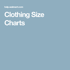 Walmart Clothing Size Charts Garanimals Clothing Size