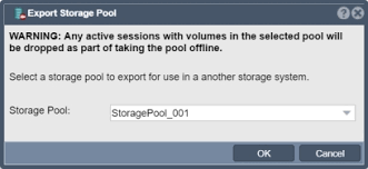 how can i delete a offline storage pool