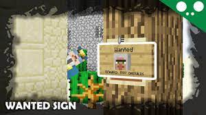 Original poster 2 points · 1 year ago. Ê– Minecraft L How To Make A Wanted Sign Youtube