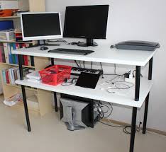 So he came up with an idea to hack our ikea micke desk and turn it into a standing desk. Best Ikea Standing Desk Hack Inspirations Minimalist Desk