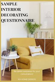interior decorating questionnaire